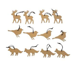 2 for $10 Felt Woodland Ornaments Raindeer, Bird & Wolf